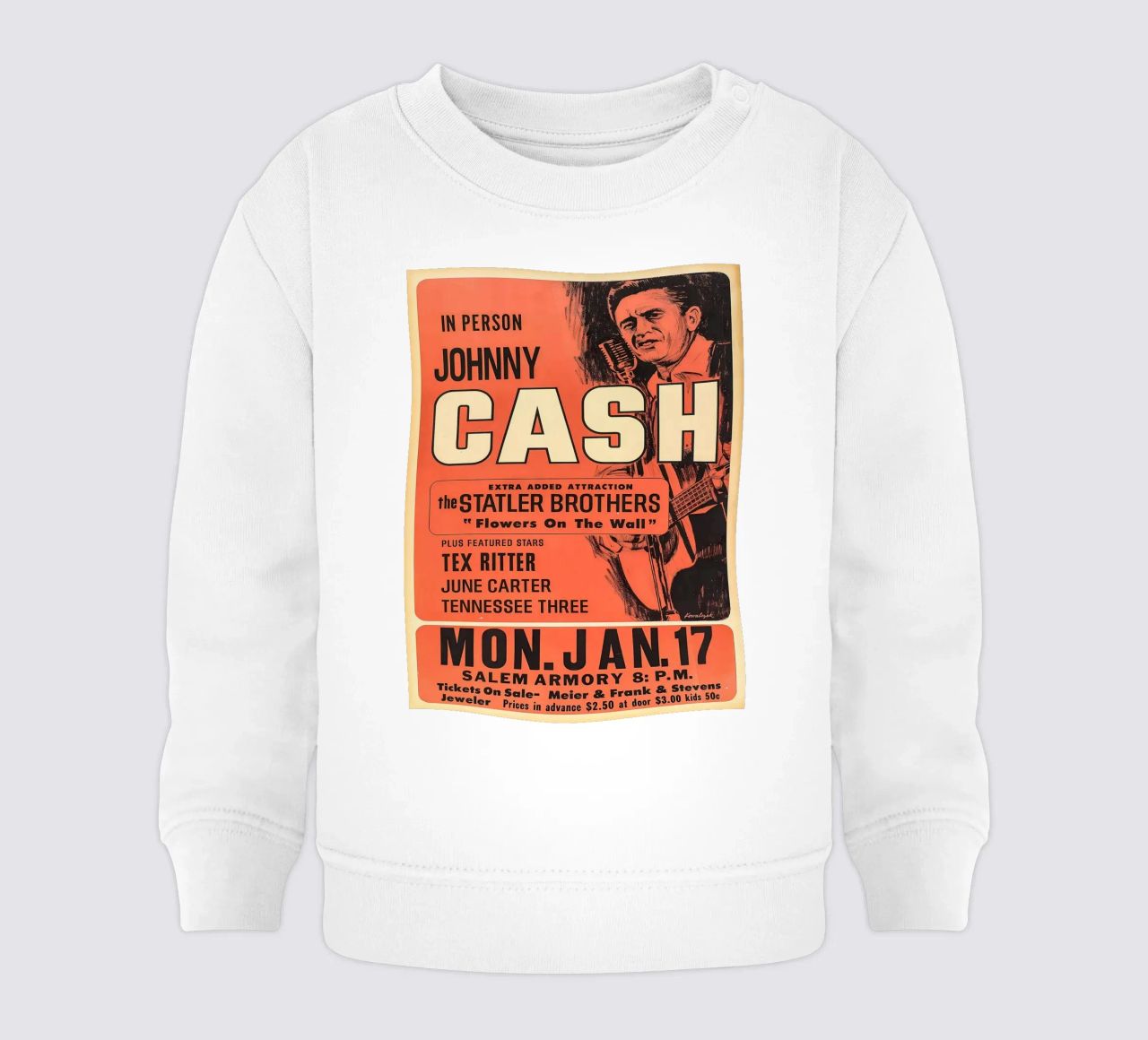 Vintage Johnny Cash And The Tennessee Three Concert sweat pour bébé de SoundStudio