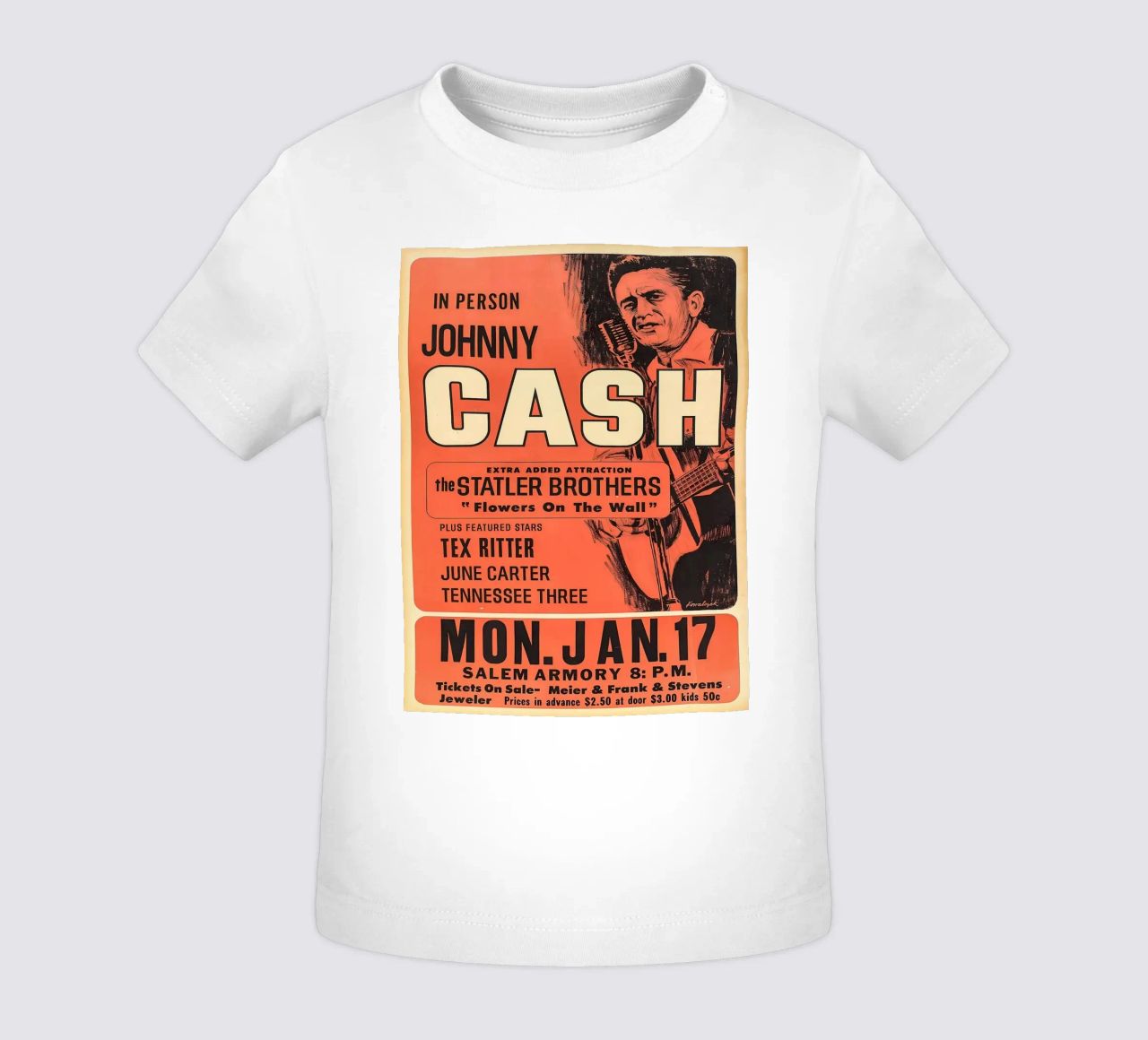 Vintage Johnny Cash And The Tennessee Three Concert t-shirt pour bébé de SoundStudio