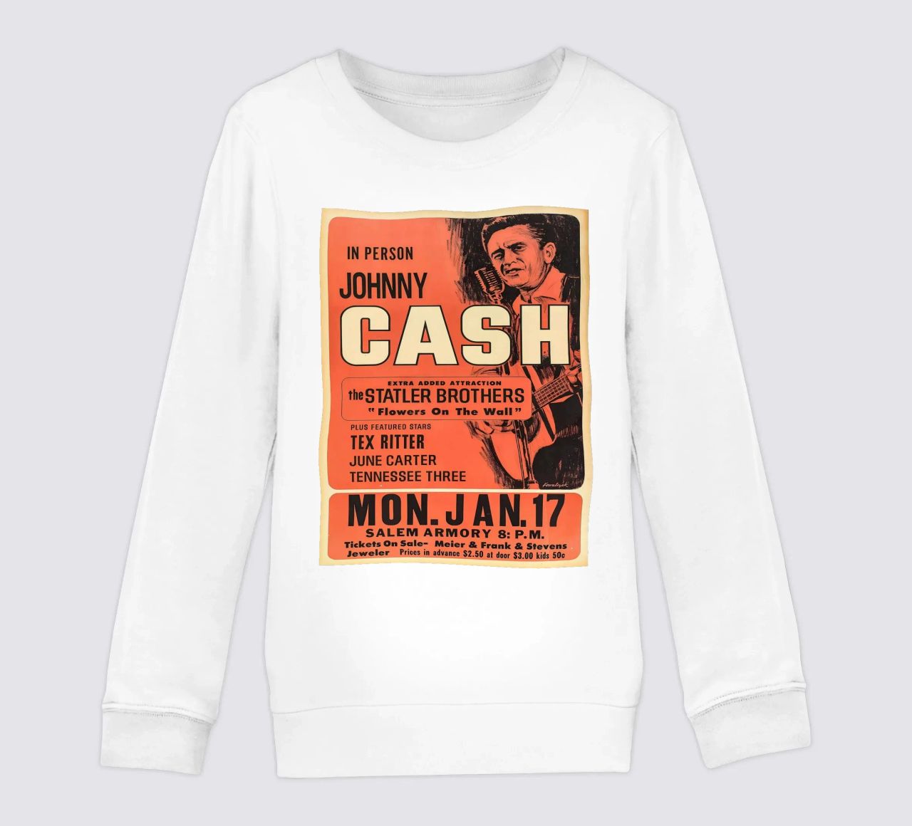 Vintage Johnny Cash And The Tennessee Three Concert sweat enfant de SoundStudio