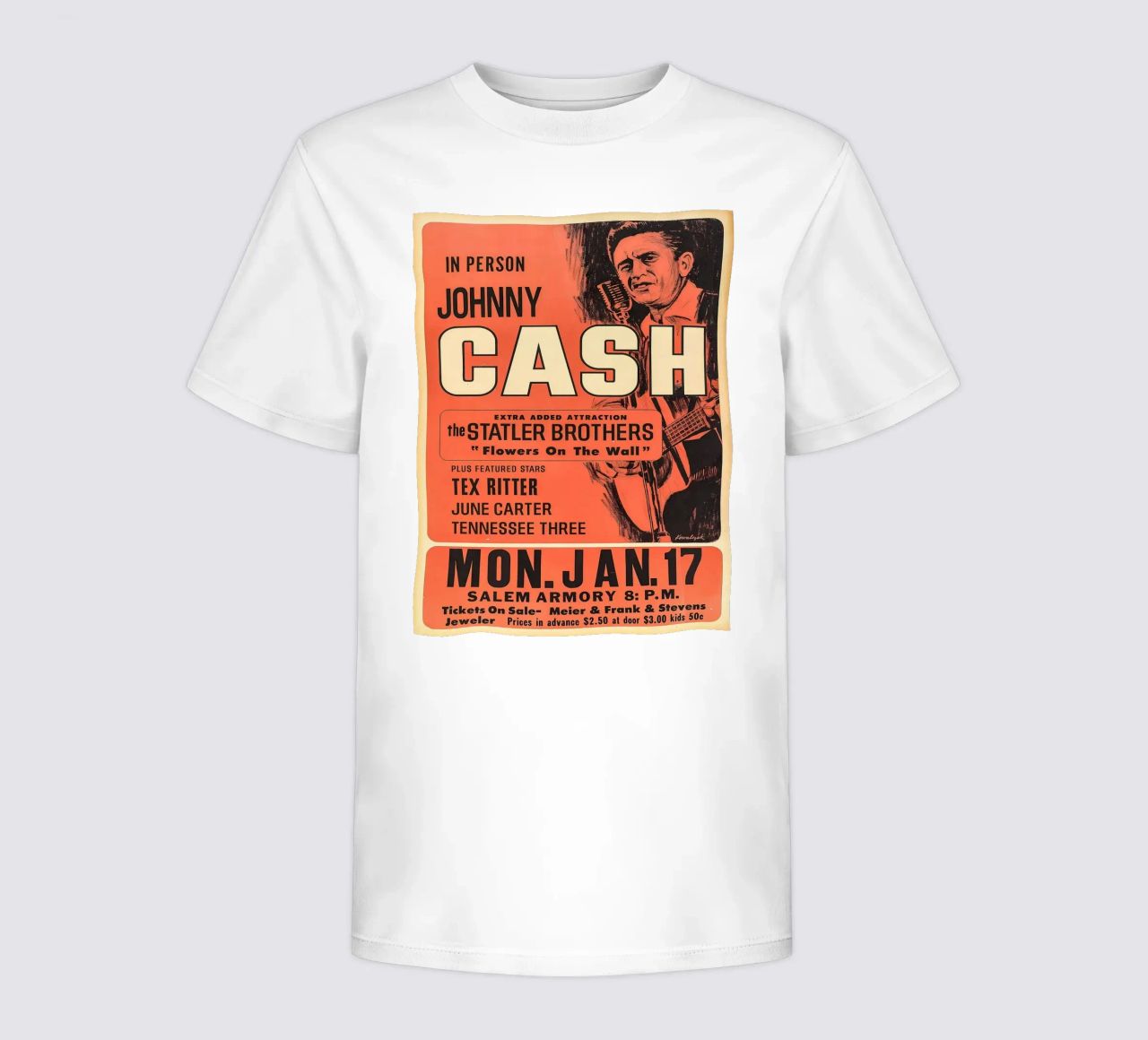 Vintage Johnny Cash And The Tennessee Three Concert t-shirt enfant de SoundStudio