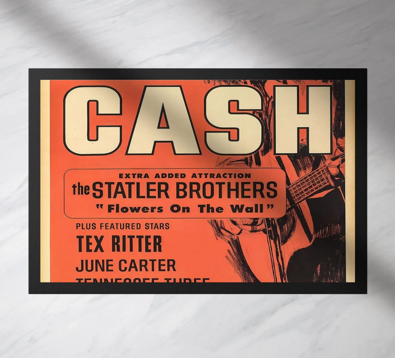 Vintage Johnny Cash And The Tennessee Three Concert paillasson de SoundStudio