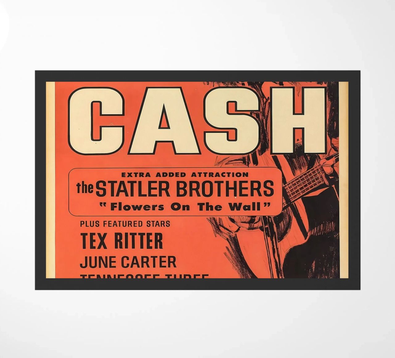 Vintage Johnny Cash And The Tennessee Three Concert paillasson de SoundStudio