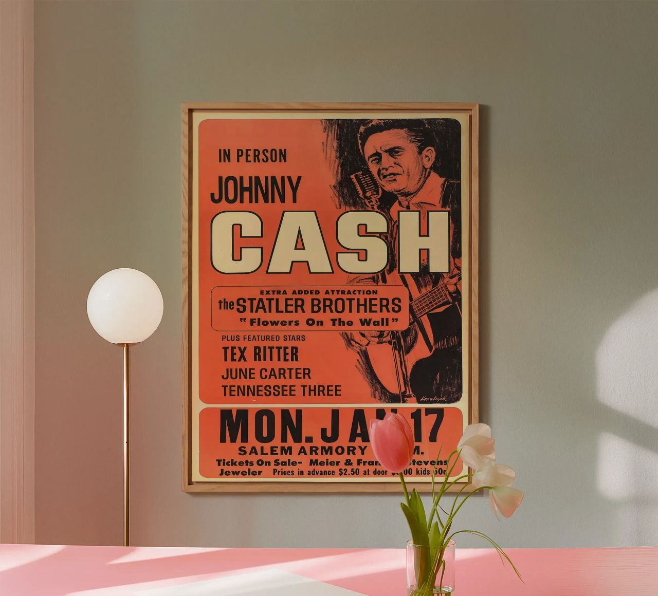 Vintage Johnny Cash And The Tennessee Three Concert alu dibond de SoundStudio