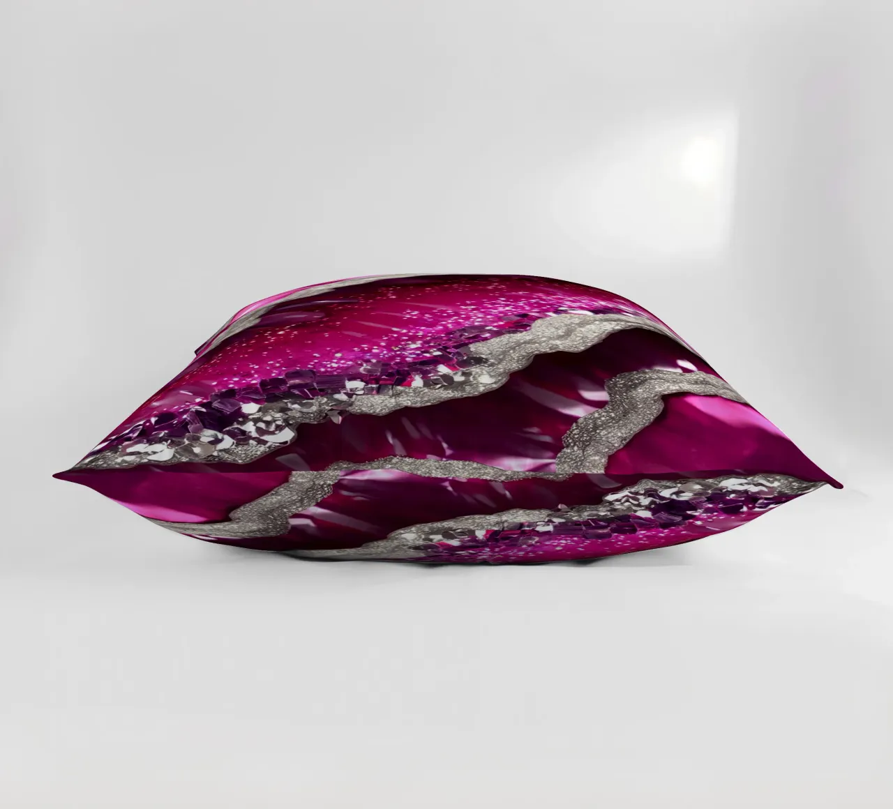 Texture agata magenta glam cuscino da Gemstone Textures
