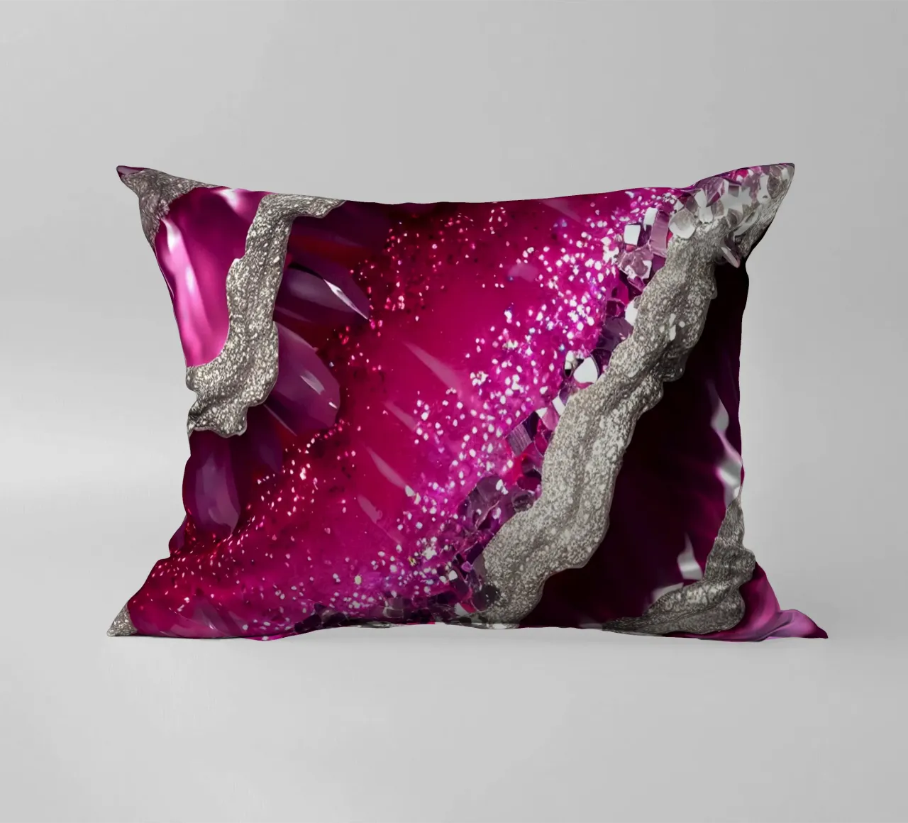 Texture agata magenta glam cuscino da Gemstone Textures