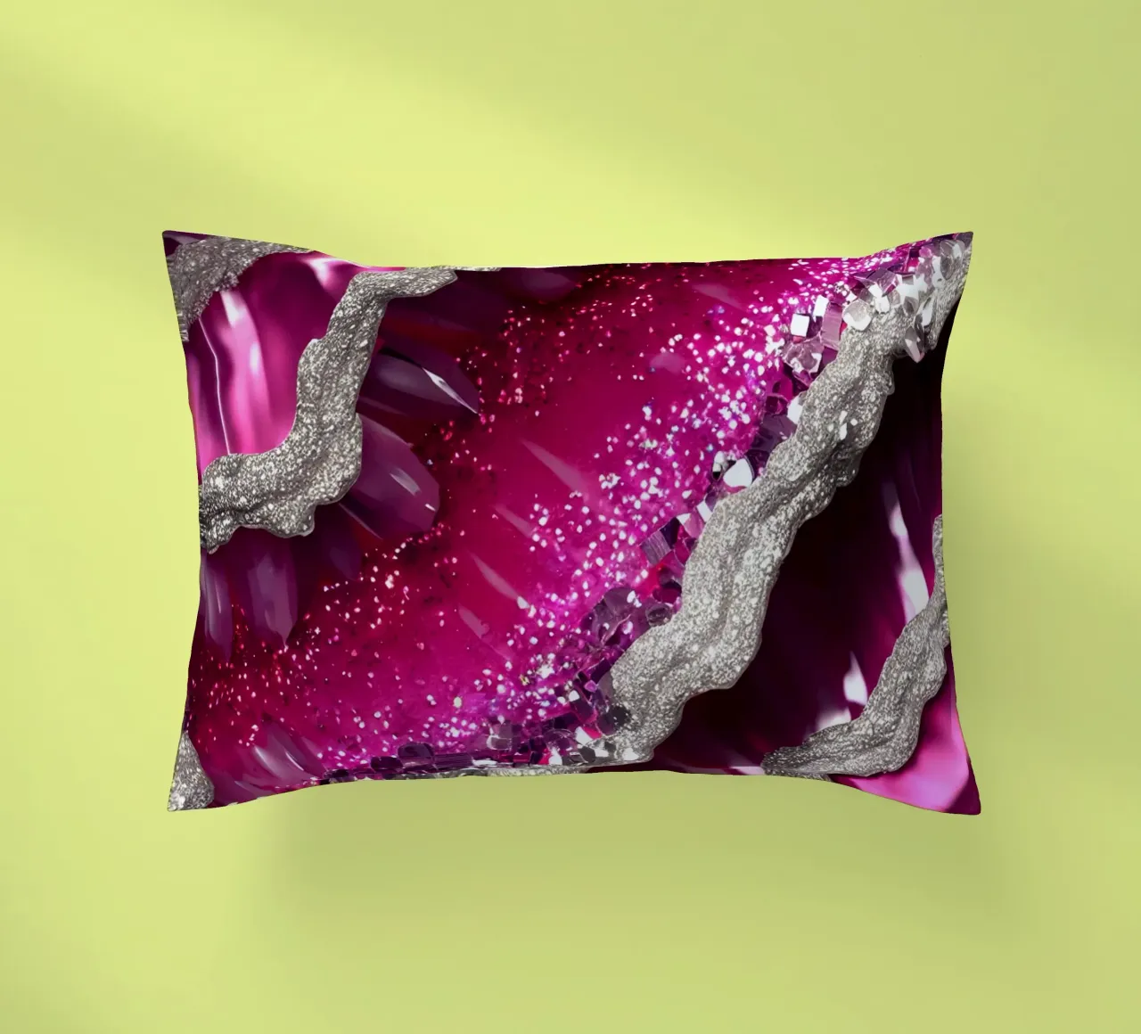 Texture agata magenta glam cuscino da Gemstone Textures