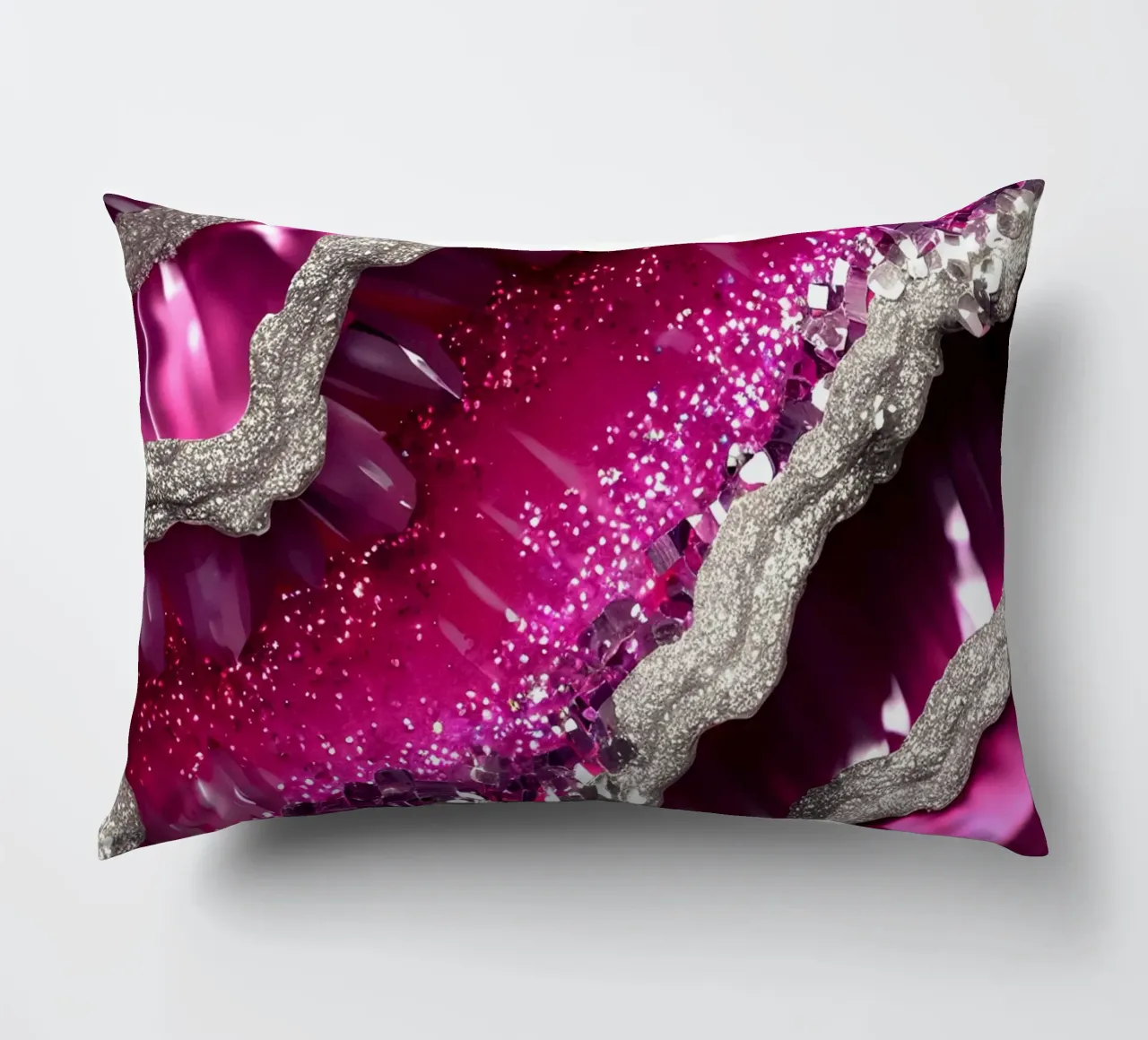 Texture agata magenta glam cuscino da Gemstone Textures