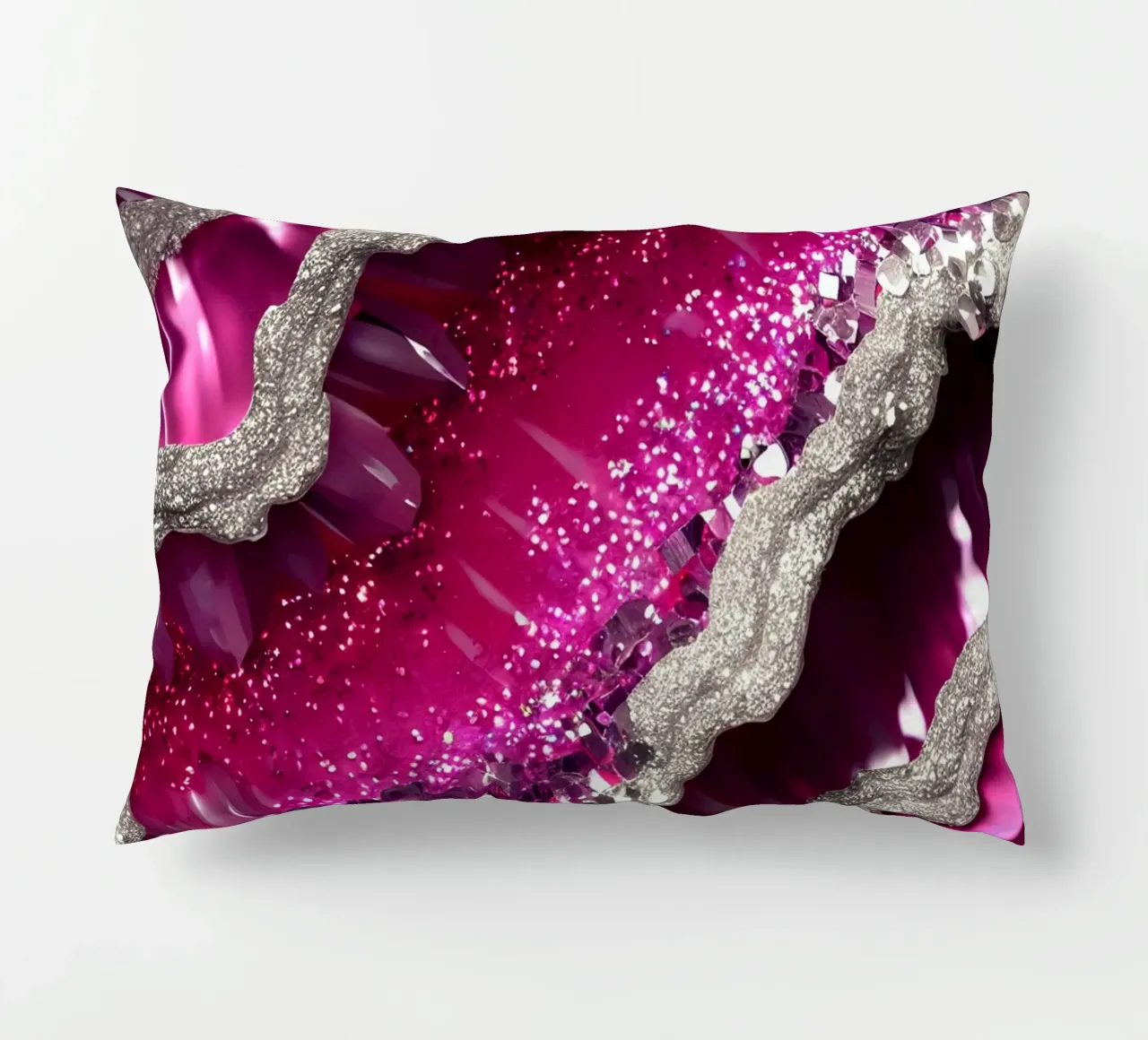 Texture agata magenta glam cuscino da Gemstone Textures