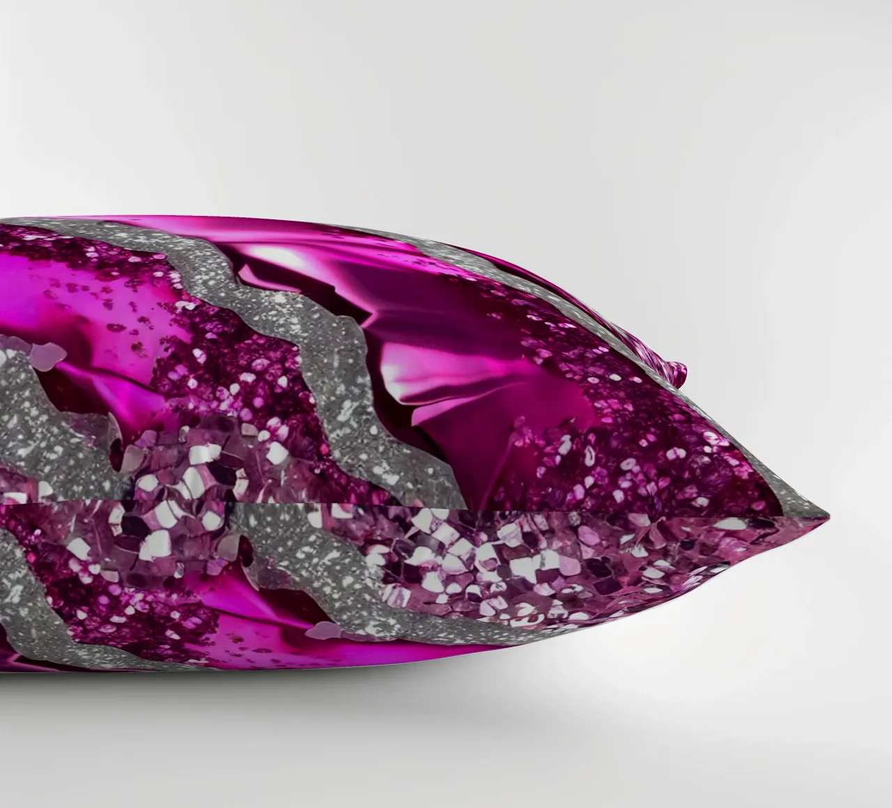 Texture agata magenta glam cuscino da Gemstone Textures