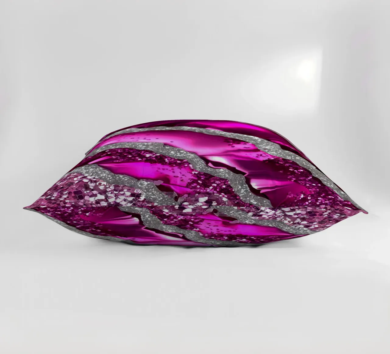Texture agata magenta glam cuscino da Gemstone Textures