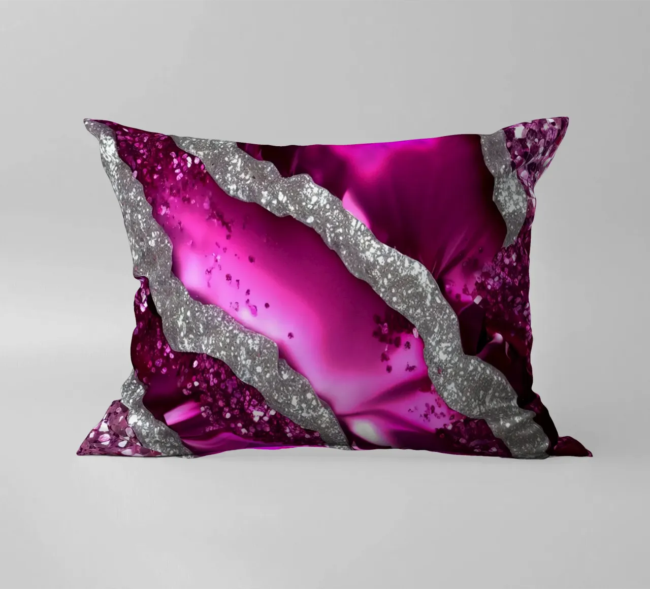 Texture agata magenta glam cuscino da Gemstone Textures