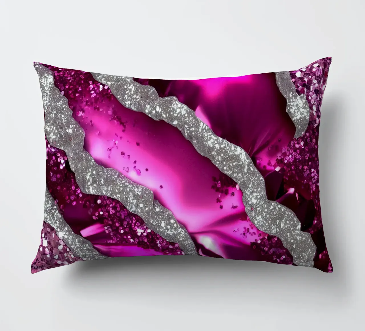 Texture agata magenta glam cuscino da Gemstone Textures