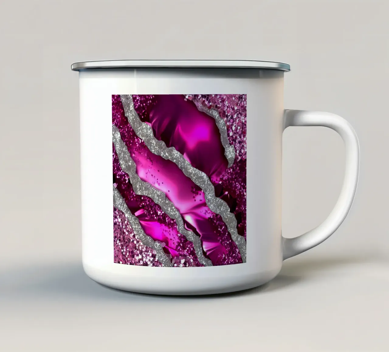 Texture agata magenta glam tazza in smalto da Gemstone Textures