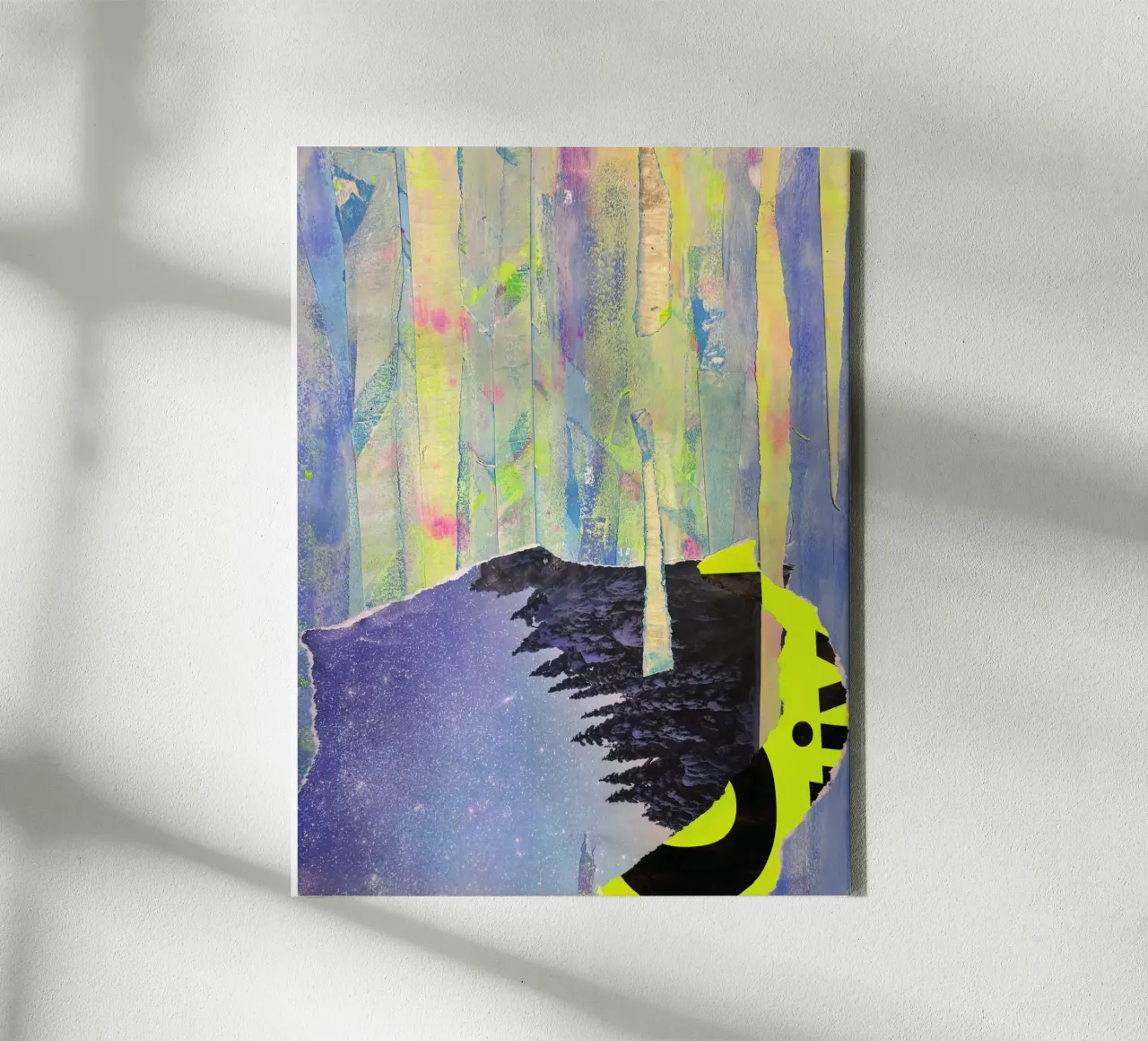 Abstract northern lights No.2 canvas met Baklijst van PeHa - ART