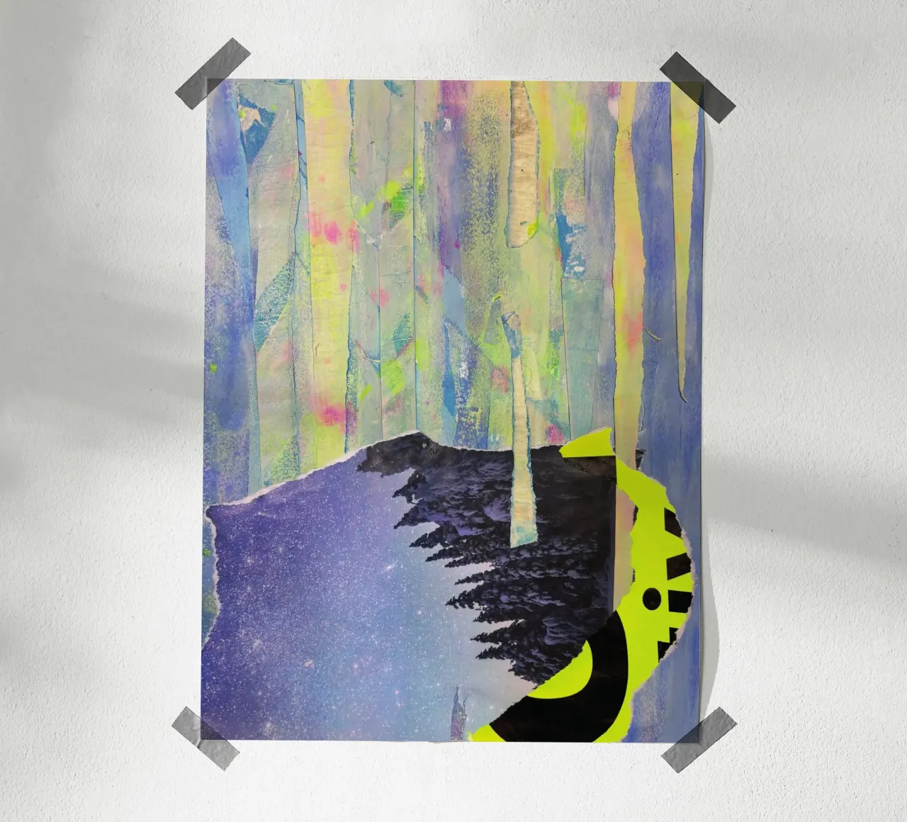Abstract northern lights No.2 carta hahnemühle da PeHa - ART