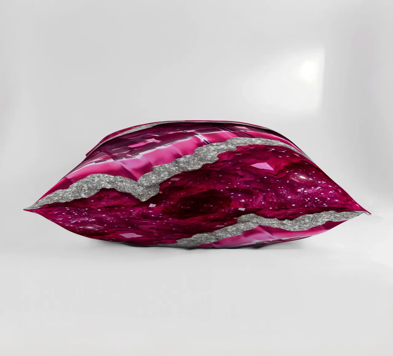Texture agata magenta glam cuscino da Gemstone Textures