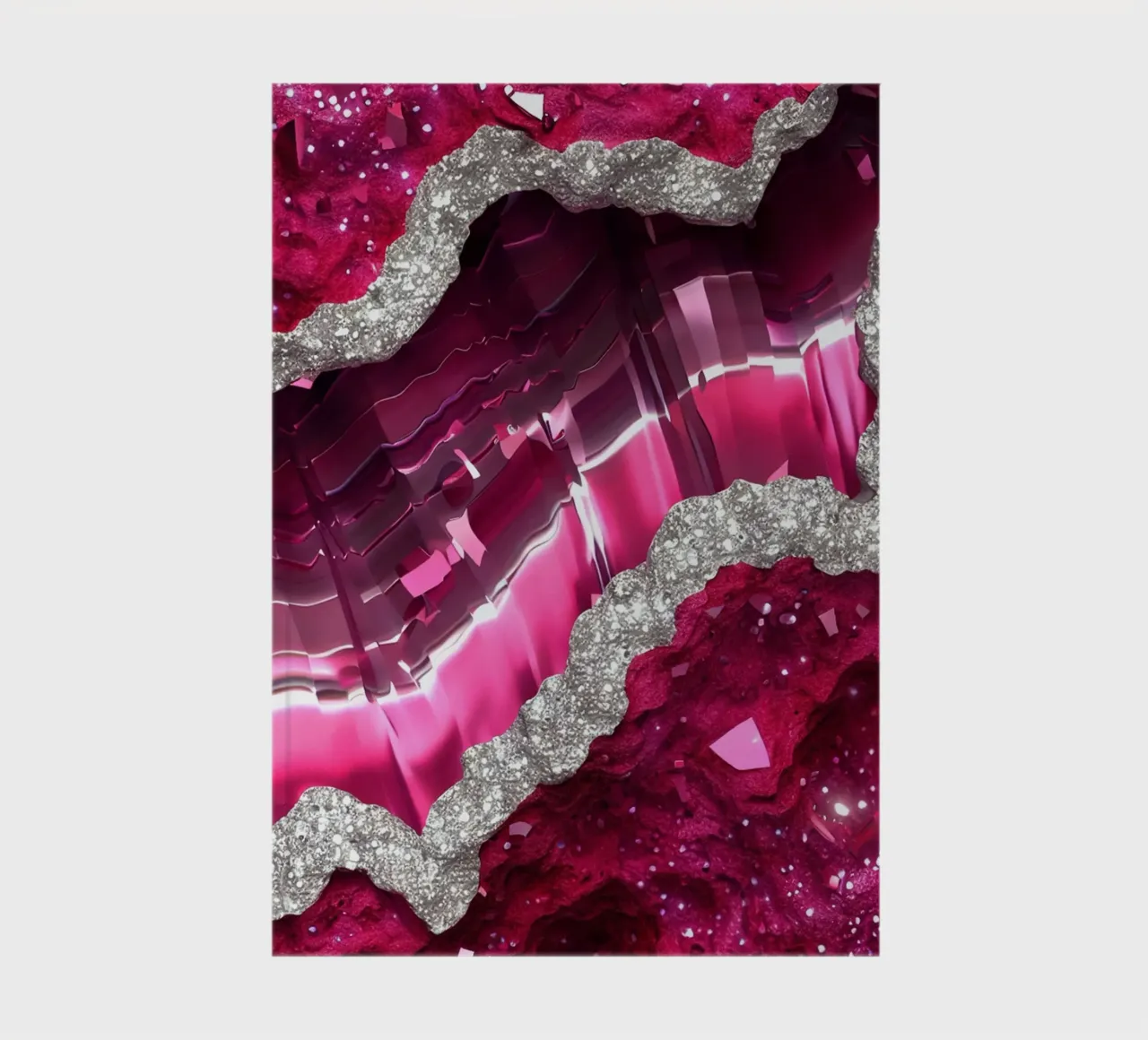 Glam Magenta Agate Texture notebook by Gemstone Textures