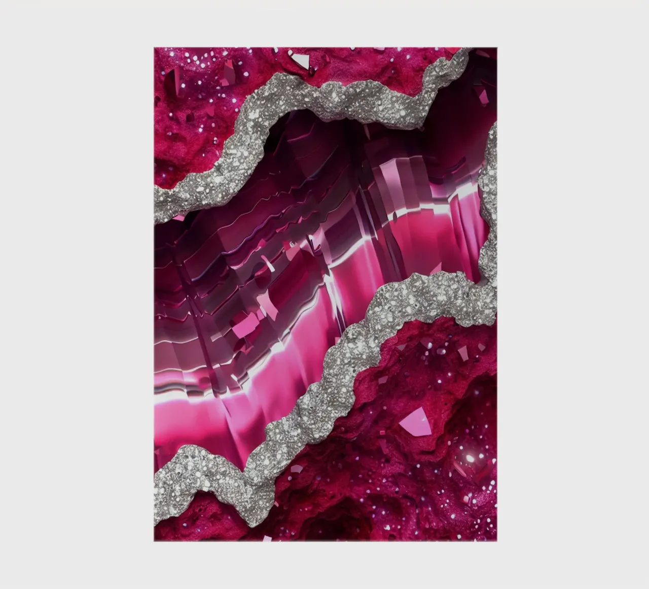 Glam Magenta Agate Texture notebook by Gemstone Textures