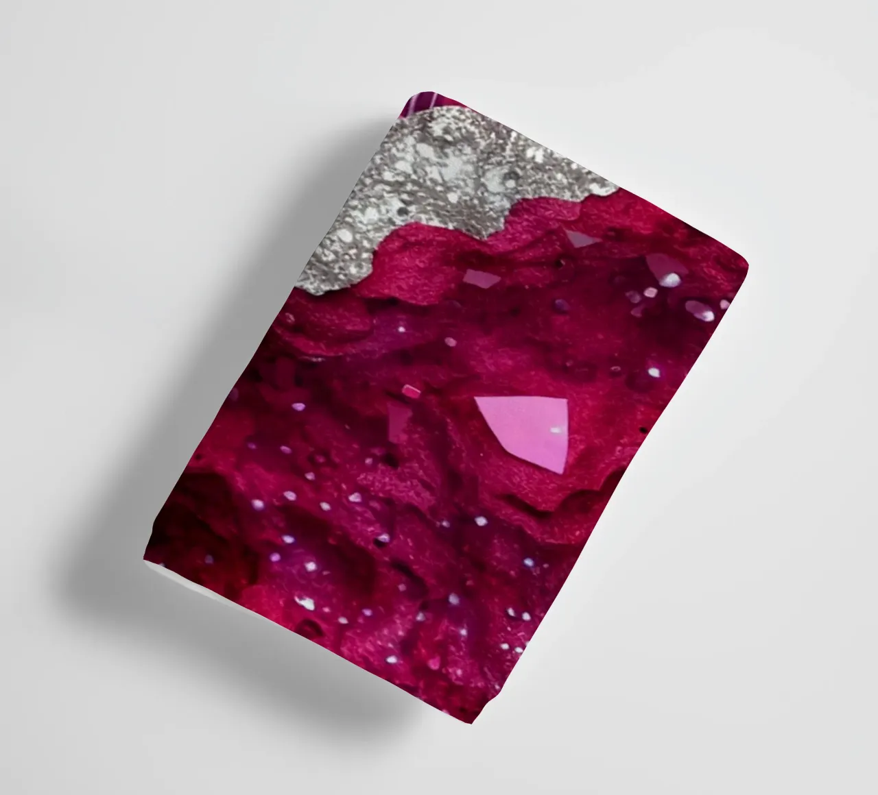 Glam Magenta Agate Texture towel by Gemstone Textures