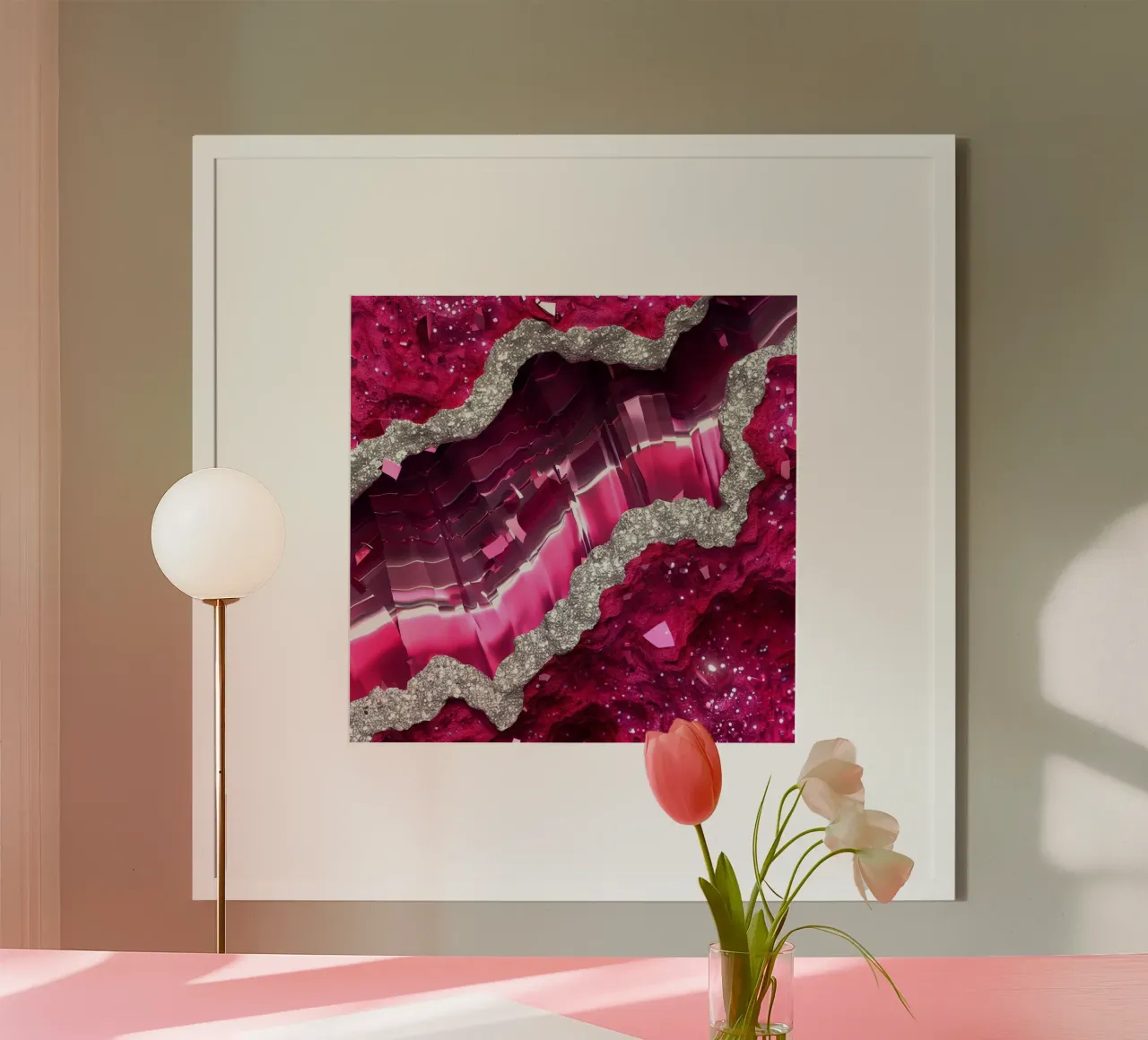 Texture agata magenta glam poster da Gemstone Textures