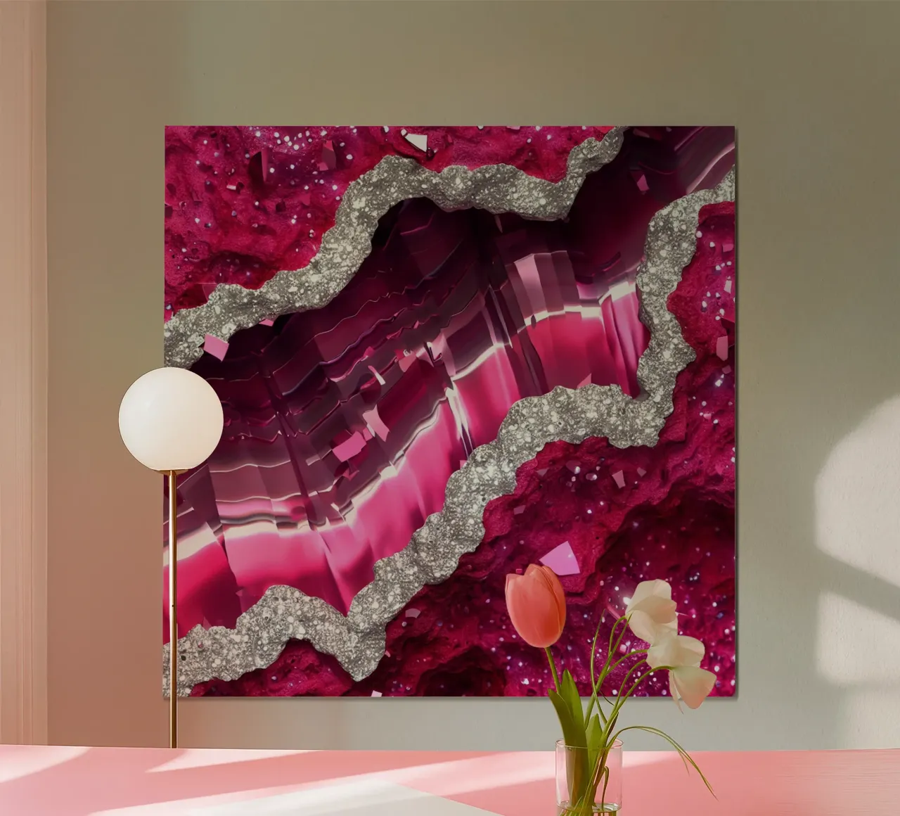 Texture agata magenta glam poster da Gemstone Textures