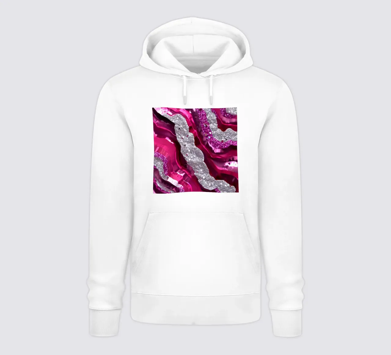 Texture agata magenta glam felpa con cappuccio da Gemstone Textures