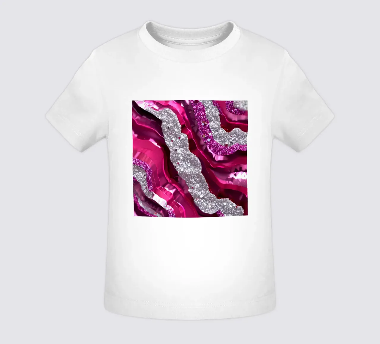 Texture agata magenta glam maglietta neonato da Gemstone Textures