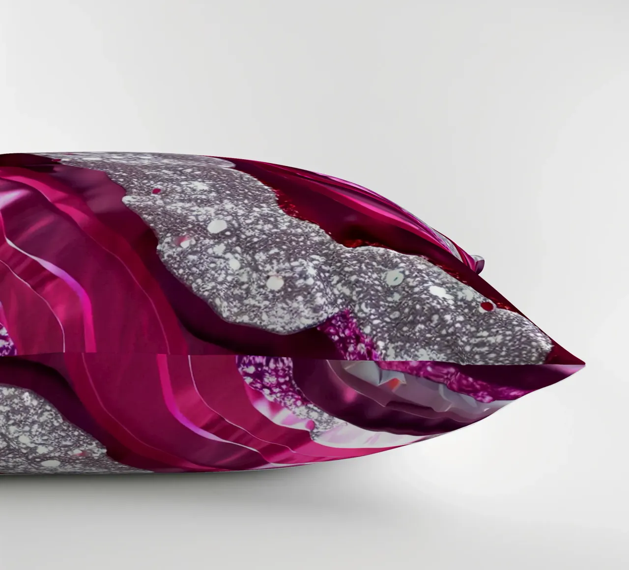 Texture agata magenta glam cuscino da Gemstone Textures