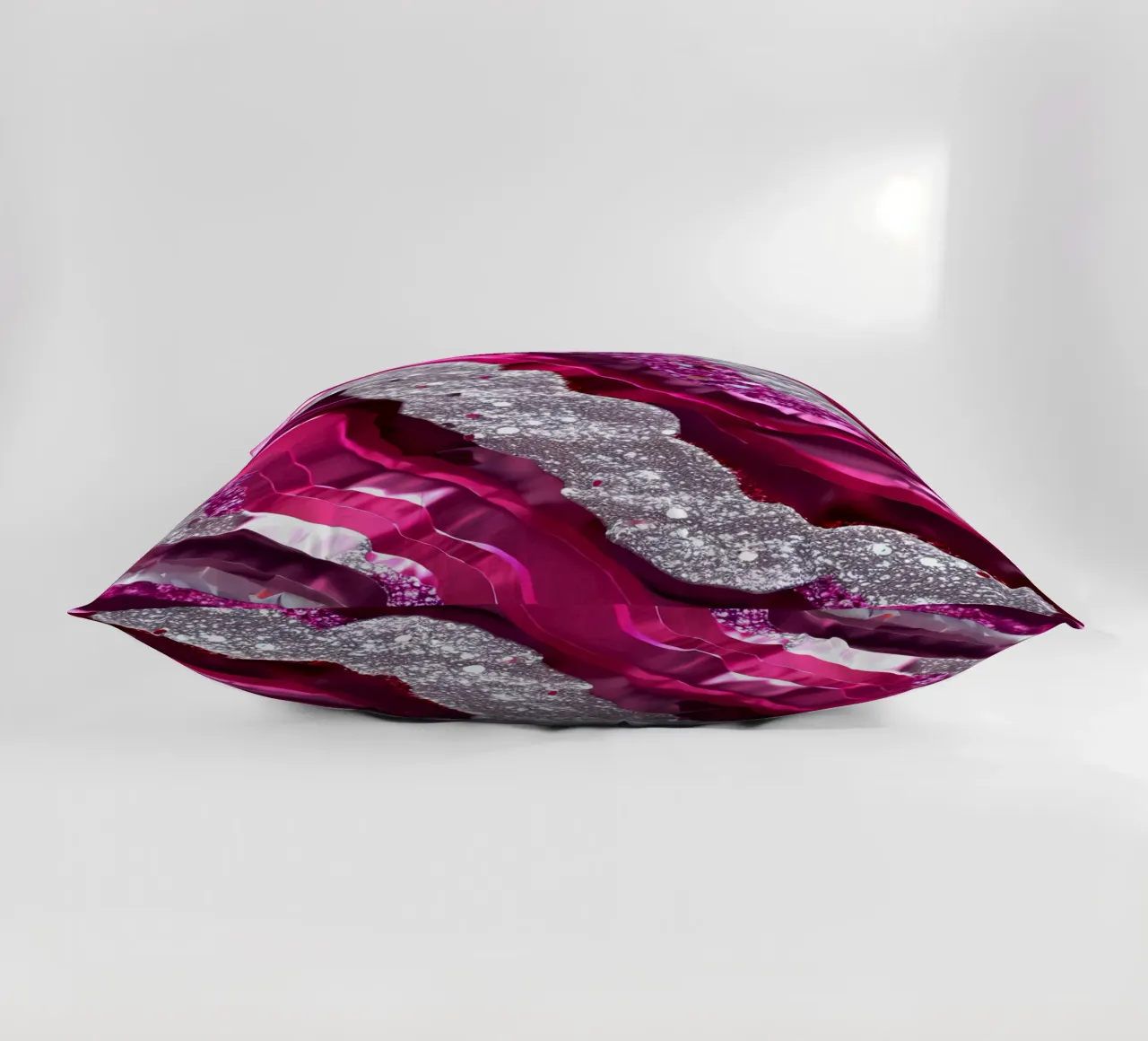 Texture agata magenta glam cuscino da Gemstone Textures