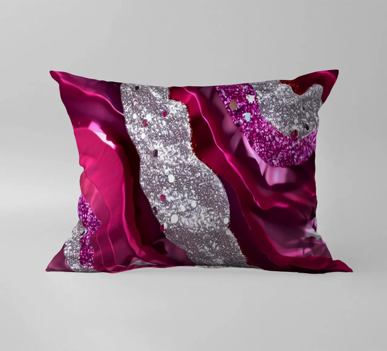 Texture agata magenta glam cuscino da Gemstone Textures