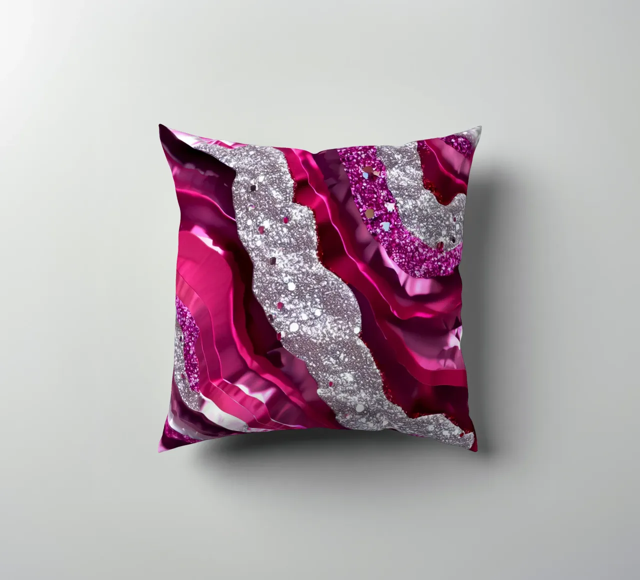 Texture agata magenta glam cuscino da Gemstone Textures