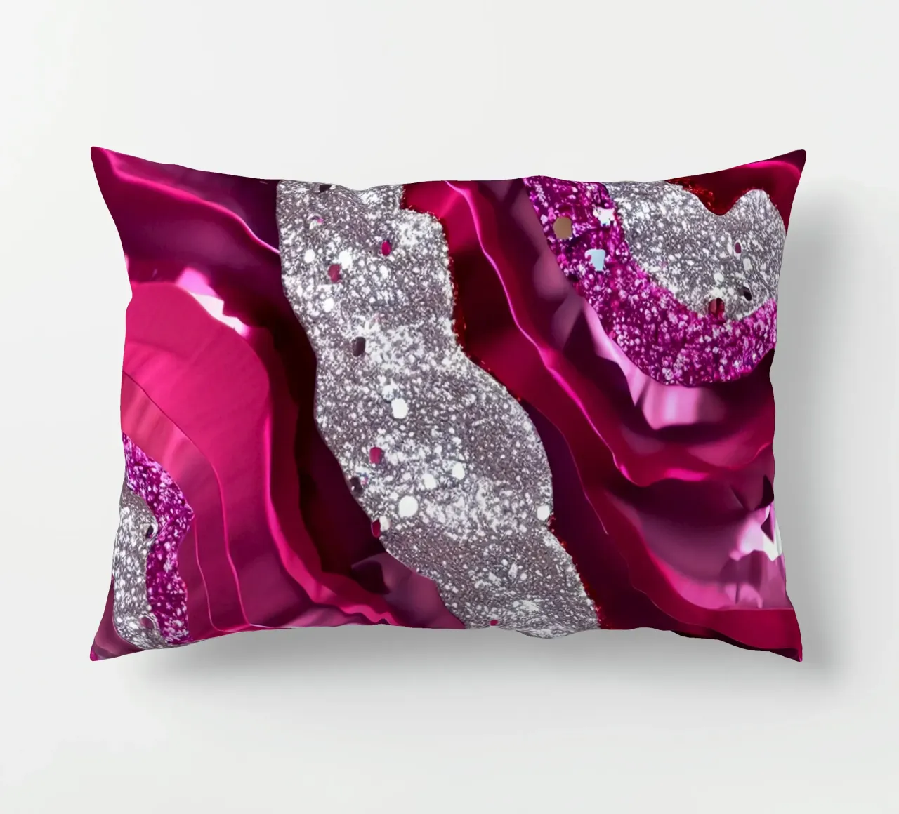 Texture agata magenta glam cuscino da Gemstone Textures