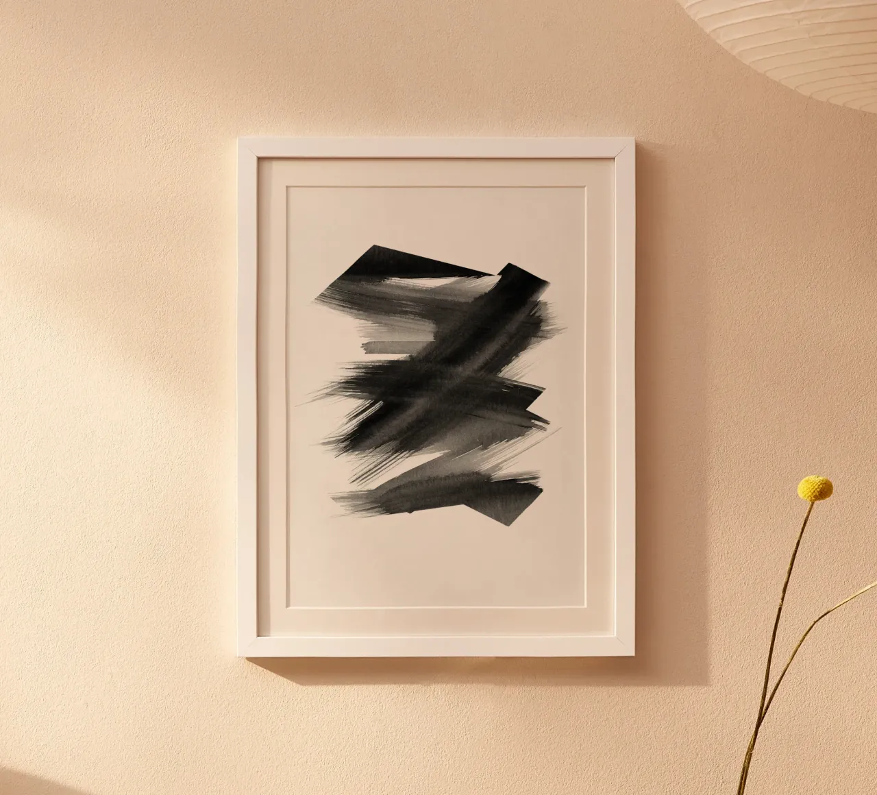 Strokes 23 | Black Minimal Brushstroke Abstract carta hahnemühle da sabidussi