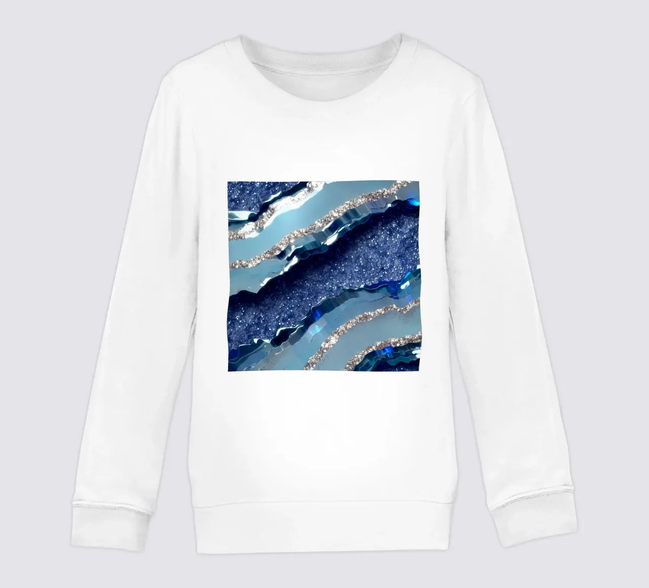 Agata blu glam Texture felpa bambino da Gemstone Textures