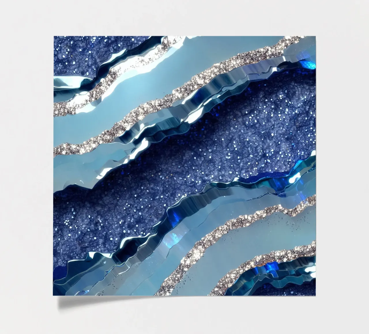 Glam Blue Agate Texture sticker sheet by Gemstone Textures