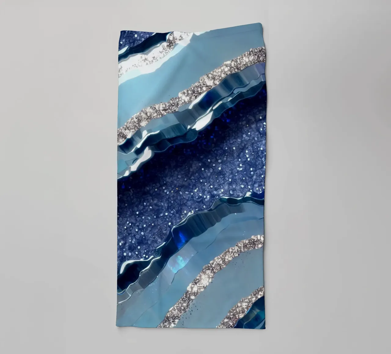 Glam Blue Achat Textur Handtuch von Gemstone Textures