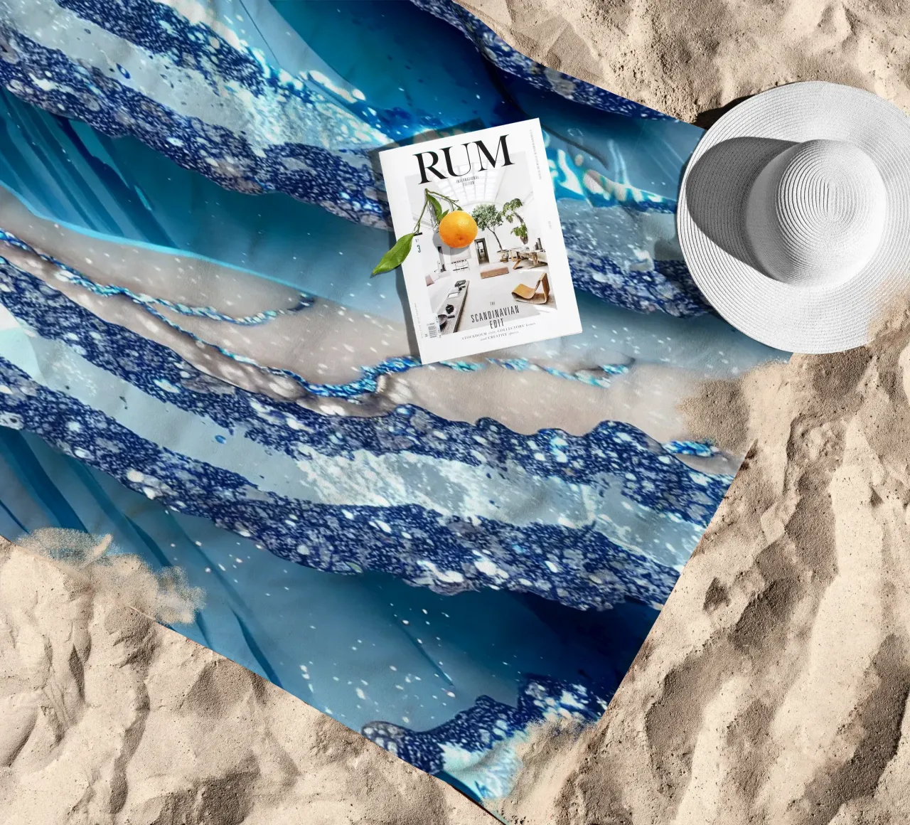 Agata blu glam Texture telo mare da Gemstone Textures