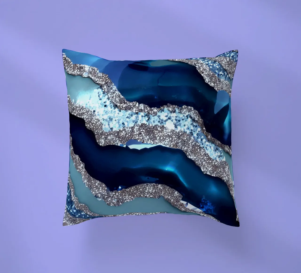 Agata blu glam Texture cuscino da Gemstone Textures