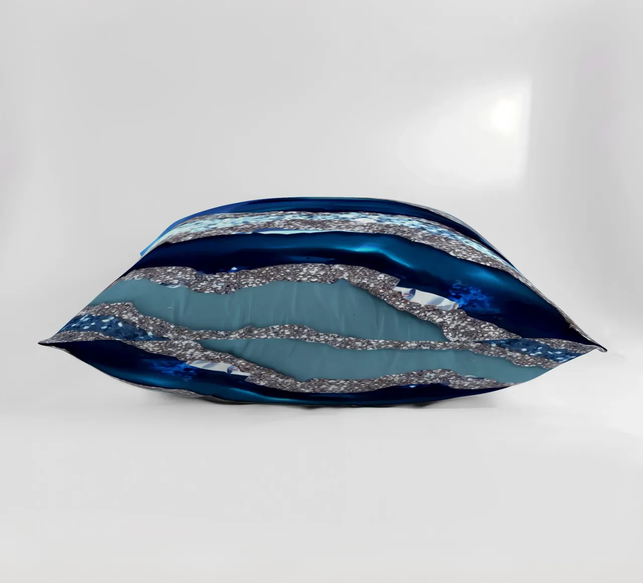 Agata blu glam Texture cuscino da Gemstone Textures