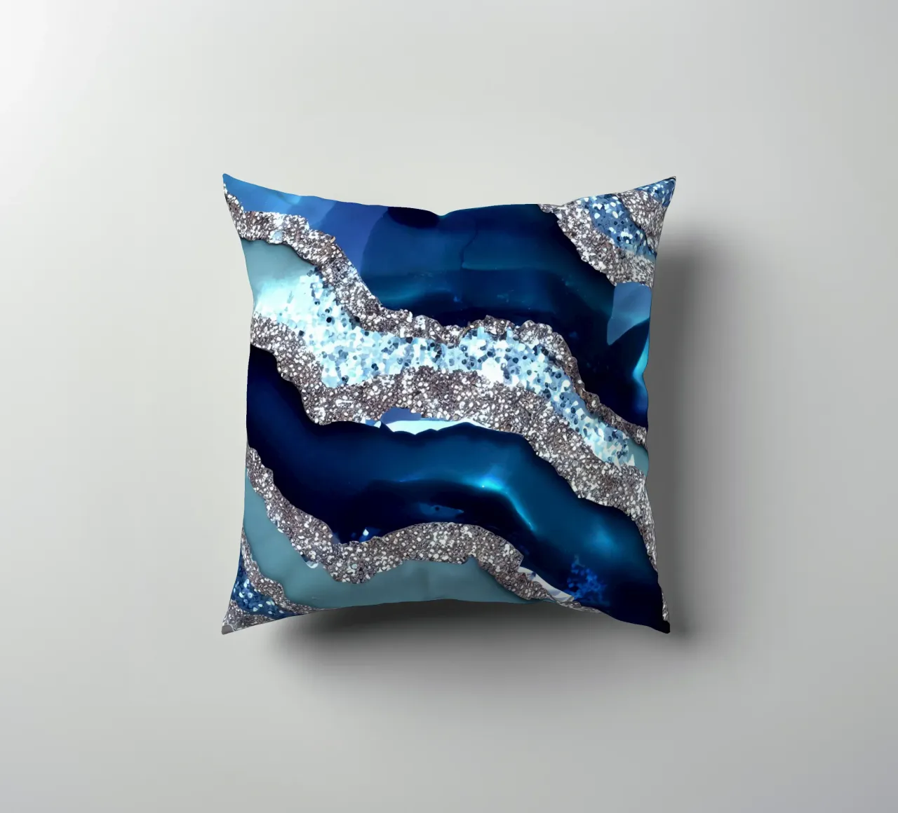 Agata blu glam Texture cuscino da Gemstone Textures
