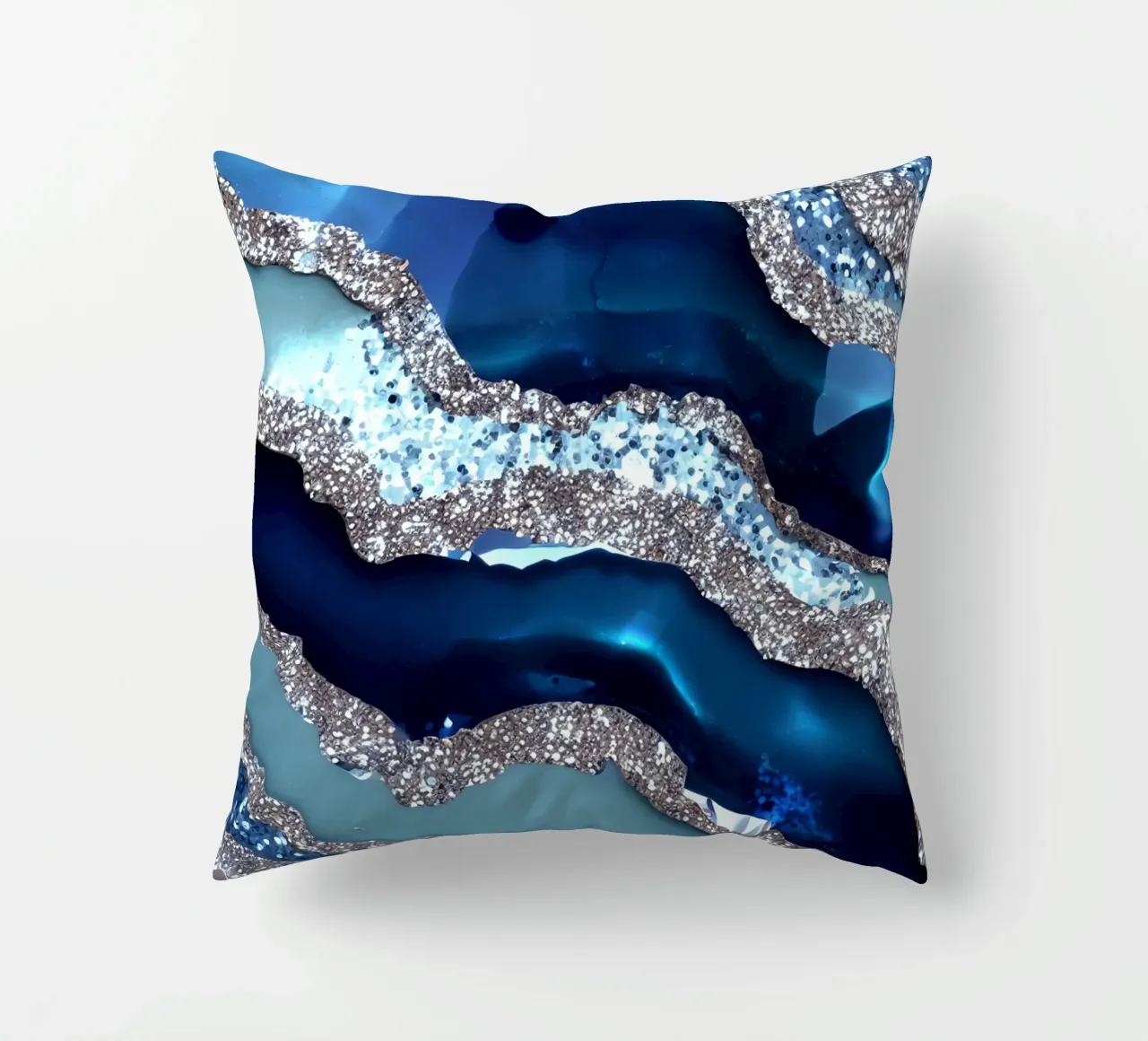 Agata blu glam Texture cuscino da Gemstone Textures