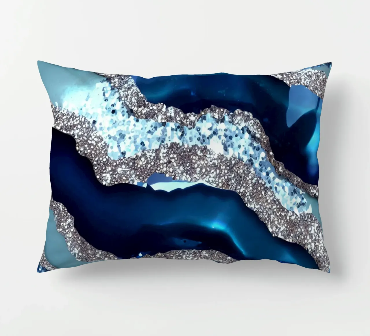 Agata blu glam Texture cuscino da Gemstone Textures