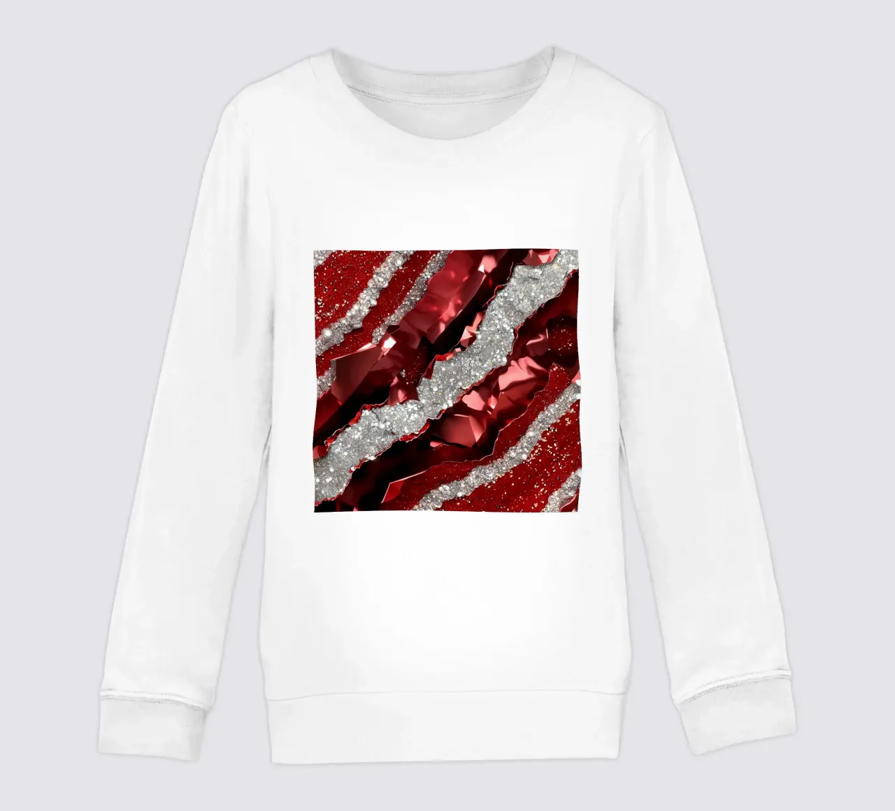 Texture glam dell'agata rossa felpa bambino da Gemstone Textures