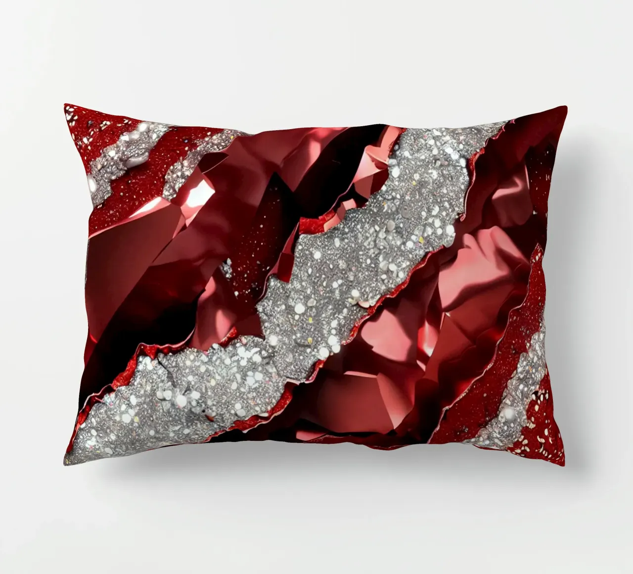 Texture glam dell'agata rossa cuscino da Gemstone Textures