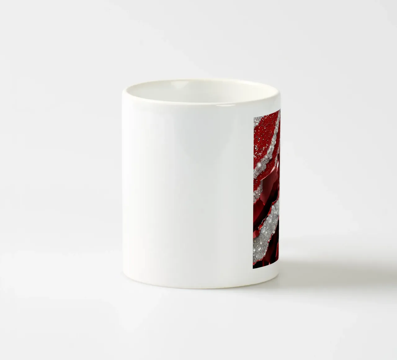 Texture glam dell'agata rossa tazza in ceramica da Gemstone Textures