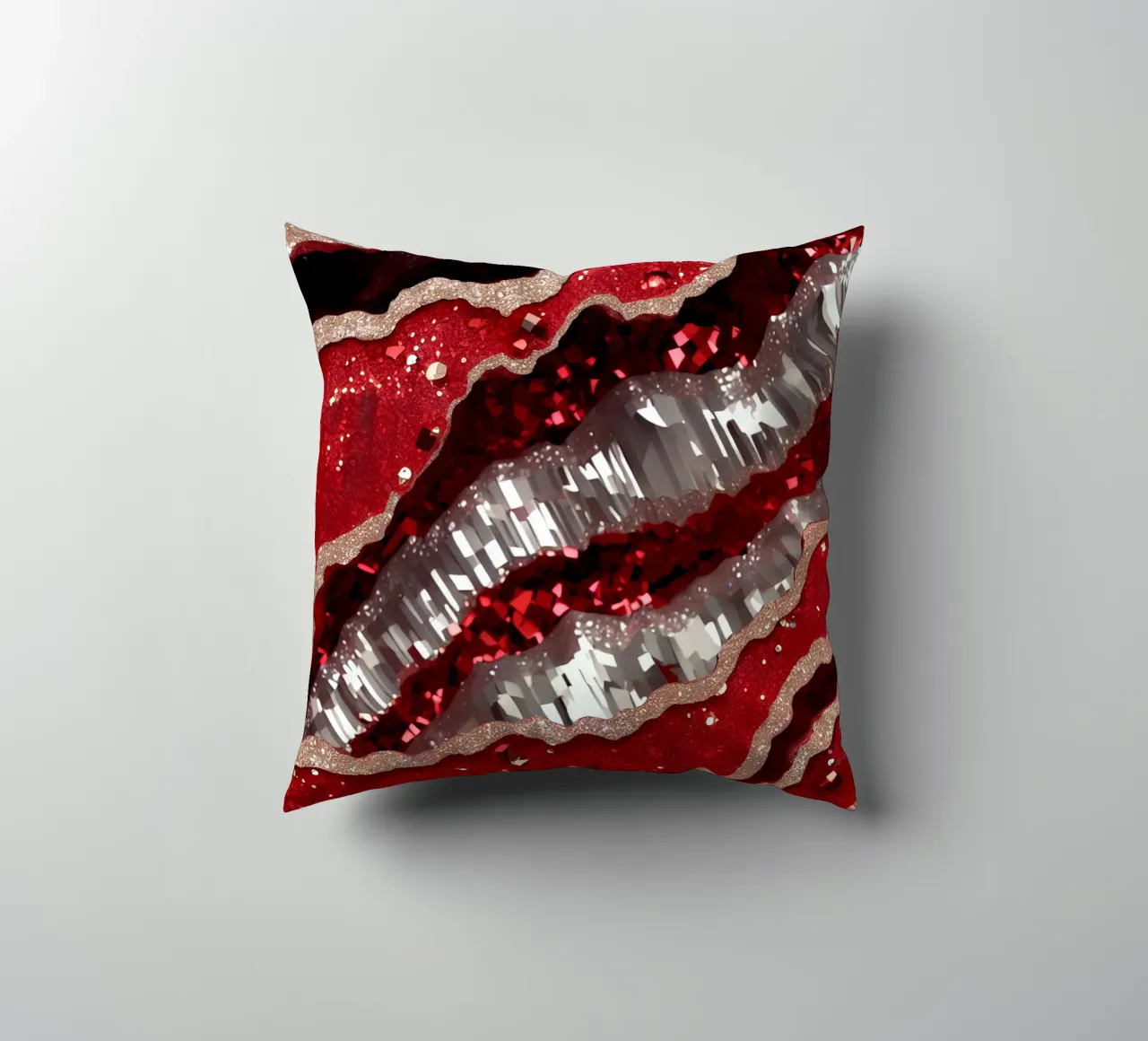 Texture glam dell'agata rossa cuscino da Gemstone Textures