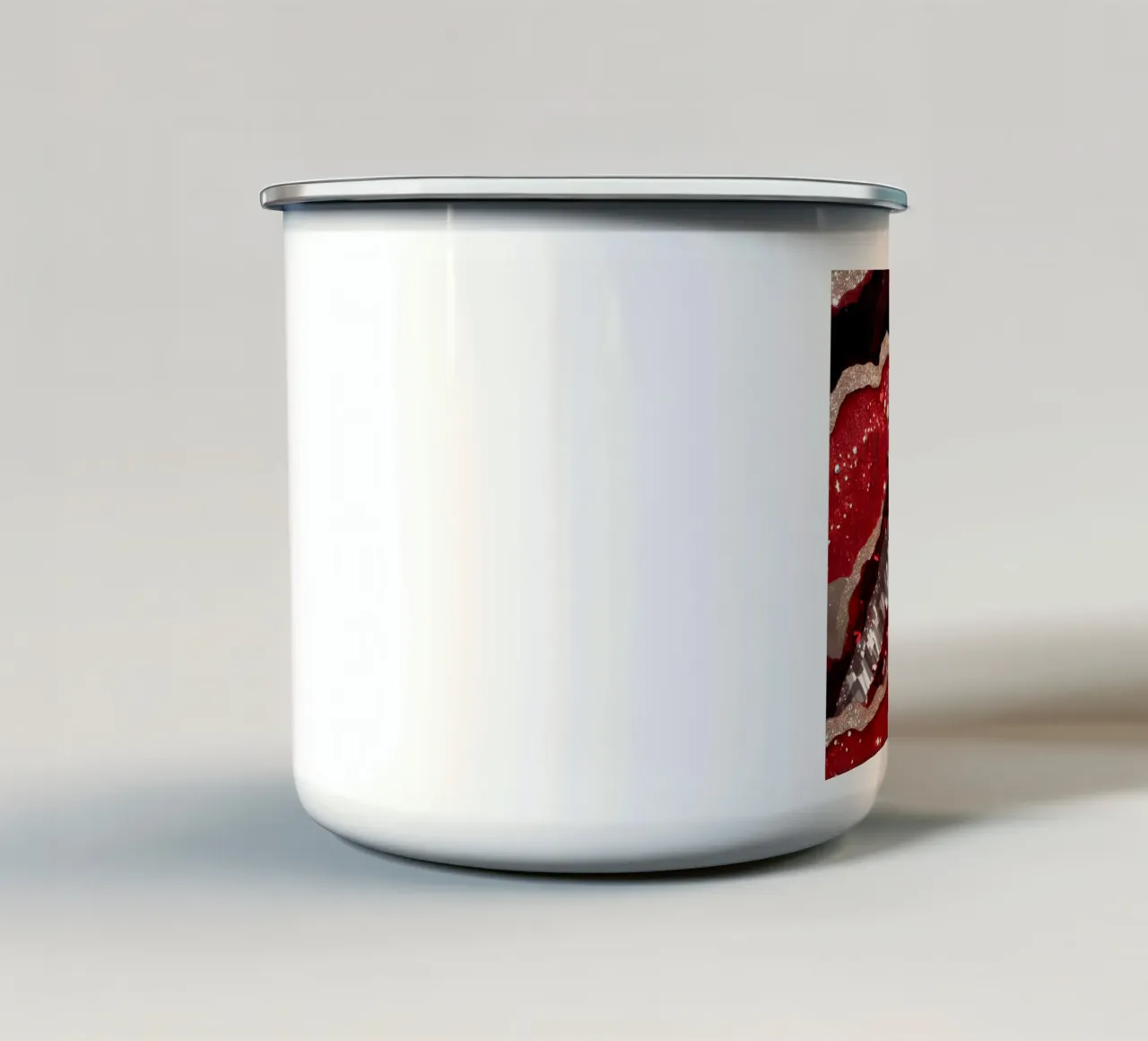 Texture glam dell'agata rossa tazza in smalto da Gemstone Textures
