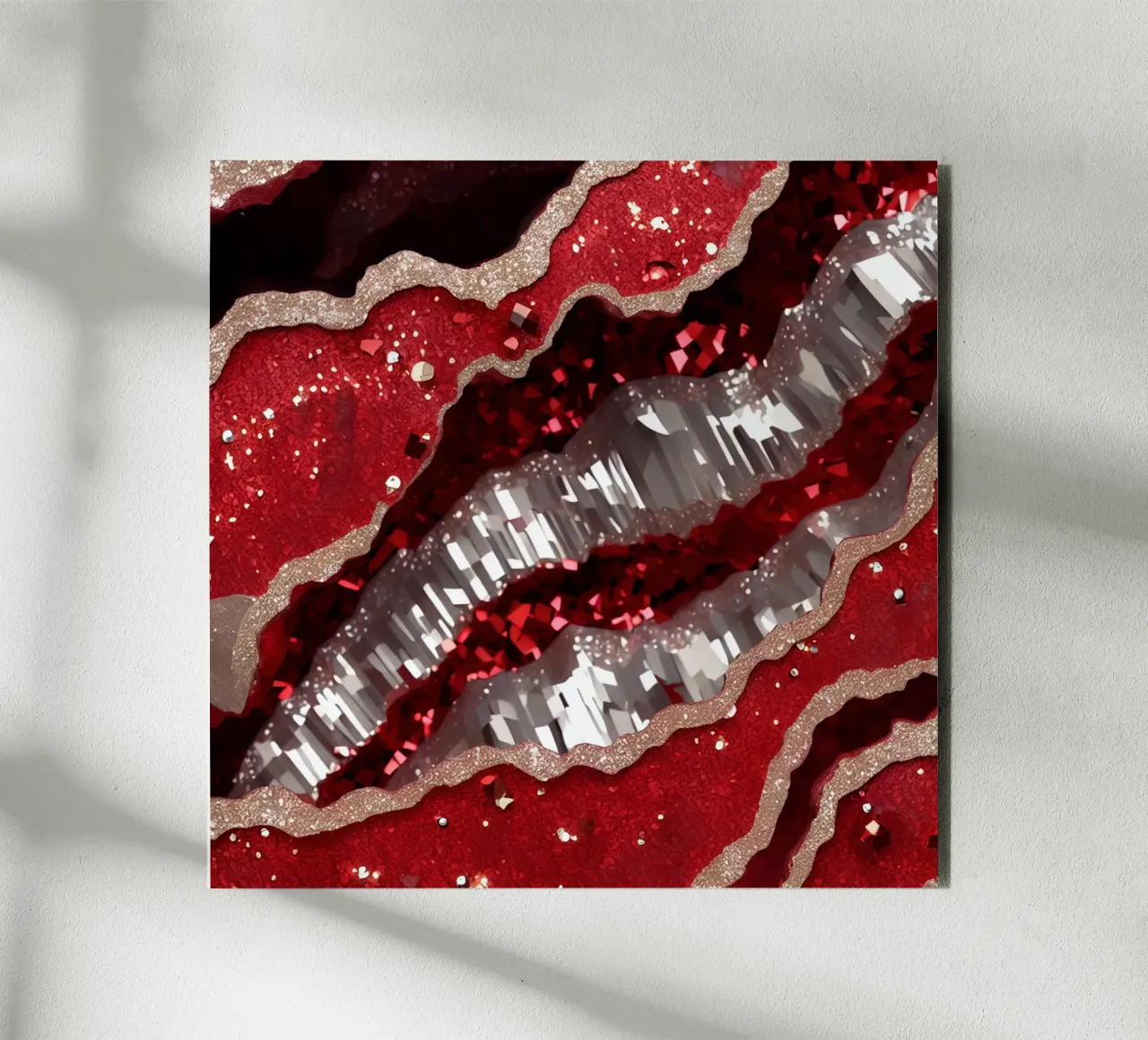 Texture glam dell'agata rossa alluminio dibond da Gemstone Textures