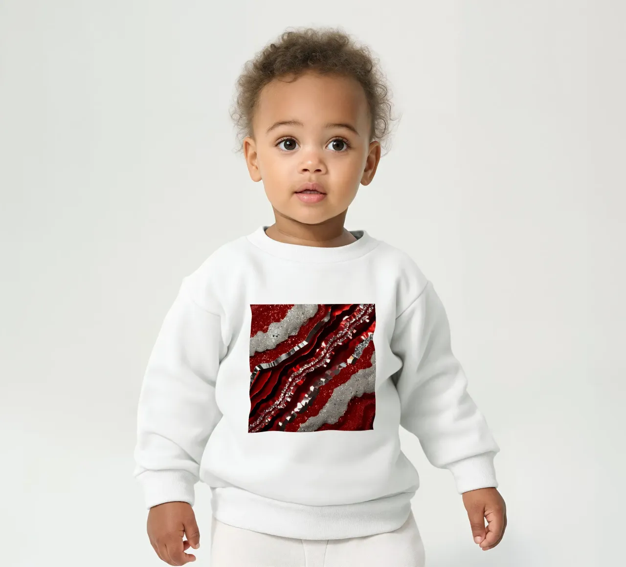 Texture glam dell'agata rossa felpa neonato da Gemstone Textures
