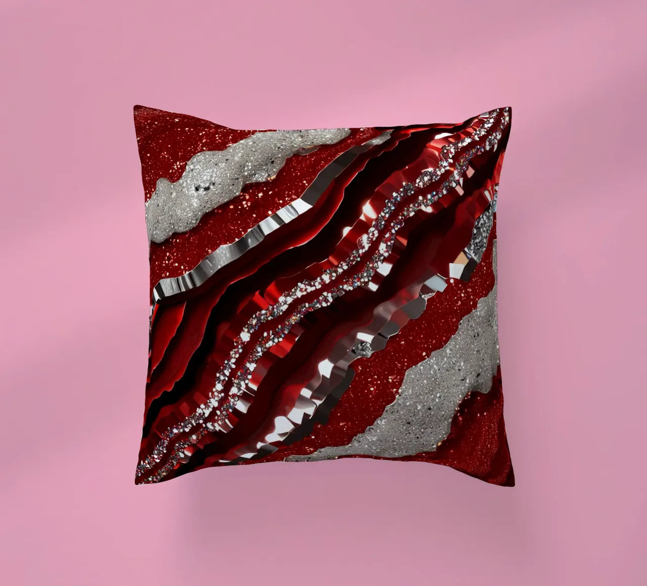Texture glam dell'agata rossa cuscino da Gemstone Textures